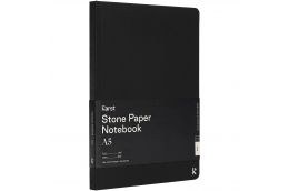 Karst® A5 Steinpapier Notizbuch mit festem Einband - kariert