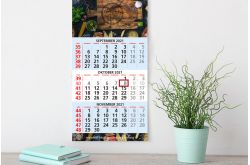 Wandkalender 3 Monate Basic (International)