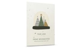Samenpapier Weihnachtskarte 'Glücklich neues Jahr'