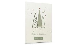 Samenpapier Weihnachtskarte 'Weihnachtsbäume'