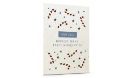 Samenpapier Weihnachtskarte 'Süßigkeiten'