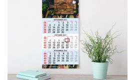 Wandkalender 3 Monate Basic (Englisch)