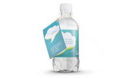 Visitenkarte für Wasserflasche