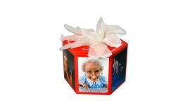 Handschuh-Box, Sechseck bedrucken